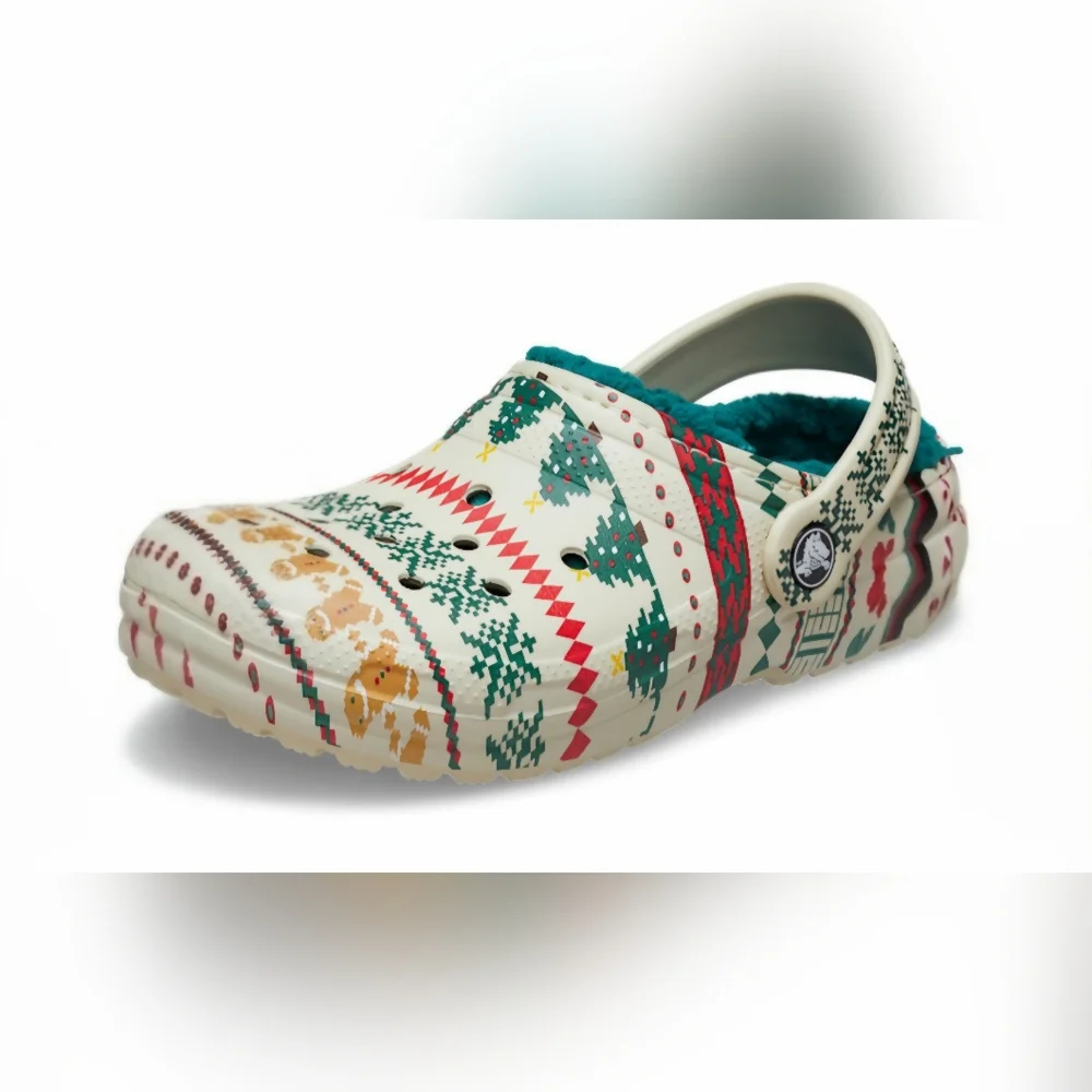 🔺️Limited Time🔺️🆕️CROCS- Lined-Mens Shoes in Festive Multicolor